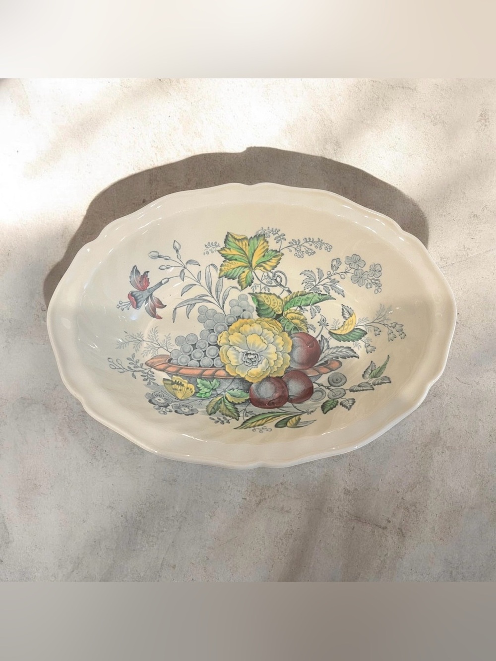 VTG 1932 Royal Doulton The Kirkwood Serving Bowl Scalloped 10"